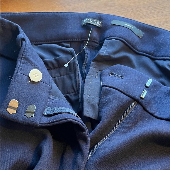 NWOT J. Crew | Sydney Wide Leg Crop Pants in Four Season Stretch | Navy | 8 - Picture 11 of 14